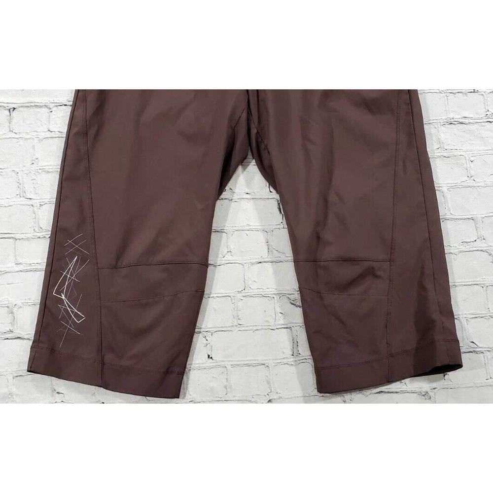 Pearl Izumi Cycling Capri Pants Brown Flat Front Straight Leg WOMENS SZ LARGE - Picture 3 of 7